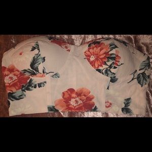 NWOT American Eagle Floral Bustier Crop